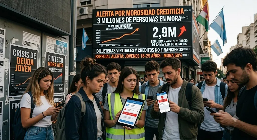 La mora en créditos no bancarios afecta a 3 millones de argentinos