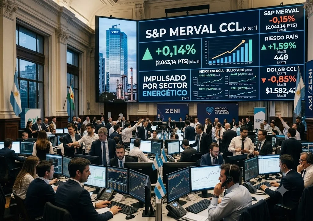 El Merval en CCL subió 0,14% impulsado por el sector energético