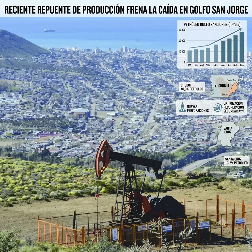 La cuenca del Golfo San Jorge repunta tras meses de caída en petróleo