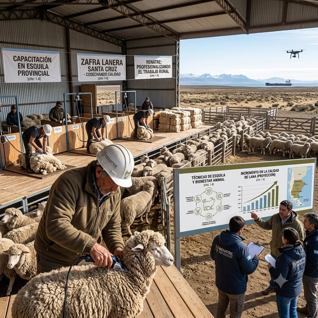 RENATRE lanza capacitaciones de esquila en Santa Cruz para fortalecer el mercado laboral agropecuario