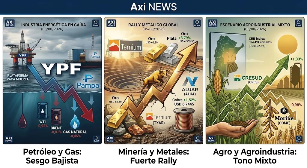 Cresud sube 1,33% y el Merval retrocede en jornada mixta del agro