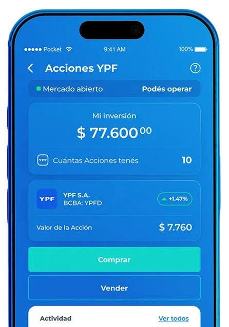 YPF habilita la compra y venta de acciones en su aplicación