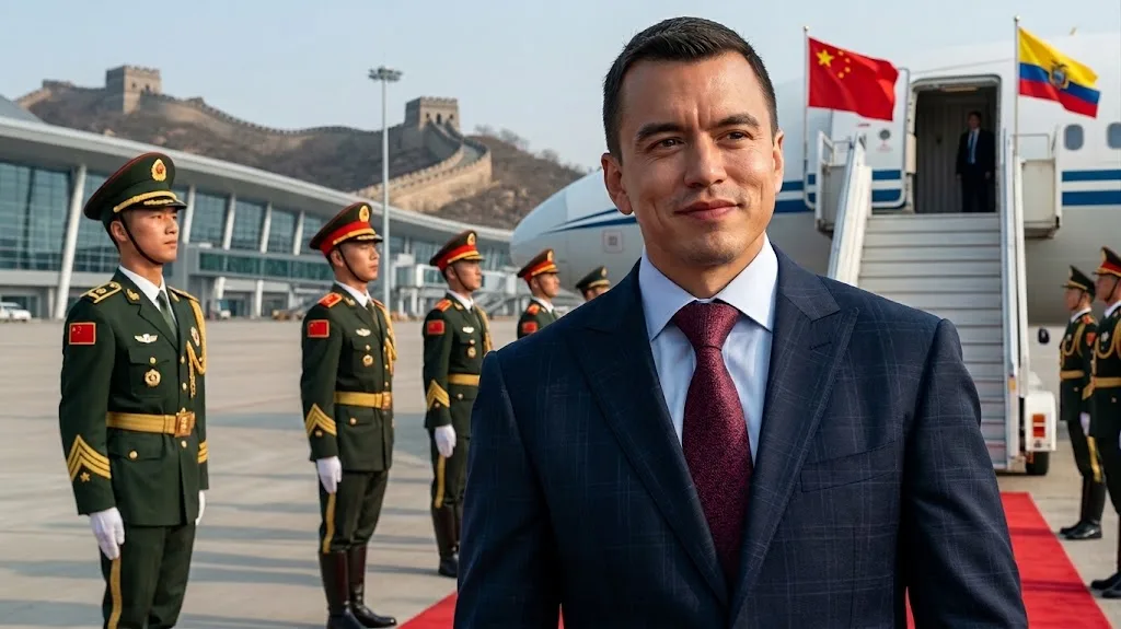Noboa viaja a China, Singapur y Vietnam para fortalecer el comercio