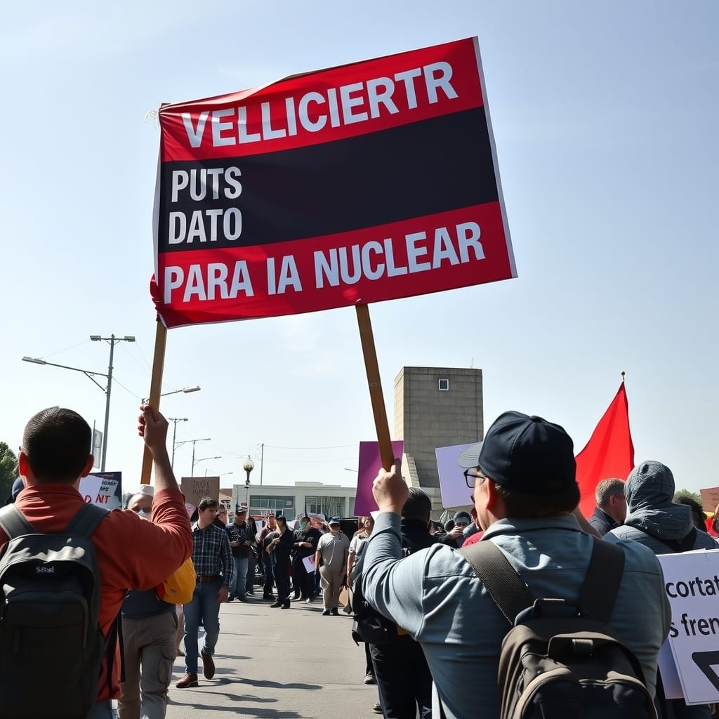 Vecinos protestan contra un centro de datos para IA nuclear en Míchigan