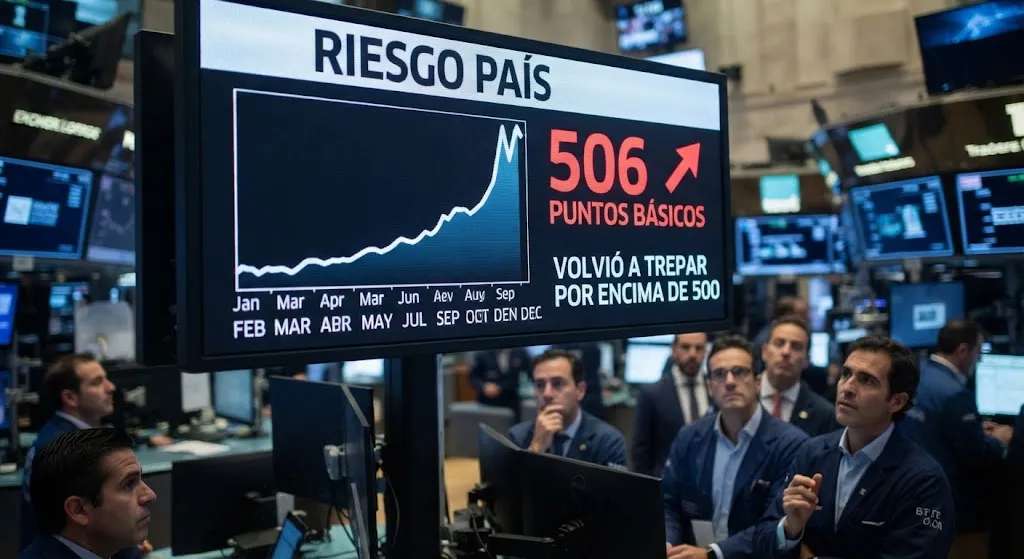 El riesgo país volvió a superar los 500 puntos básicos por la turbulencia global